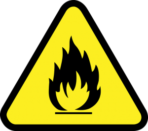 火に注意の標識
