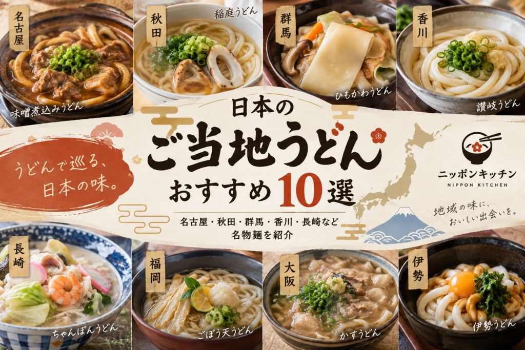 日本のご当地うどんおすすめ10選｜名古屋・秋田・群馬・香川・長崎など名物麺を紹介