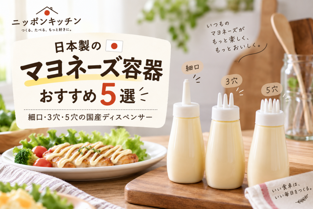日本製のマヨネーズ容器おすすめ5選｜細口・3穴・5穴の国産ディスペンサー