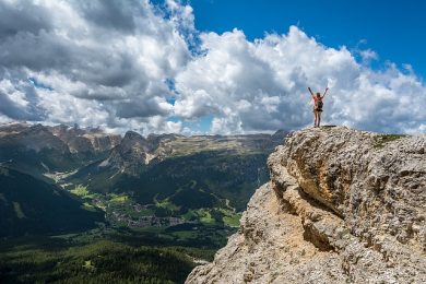 登山した女性