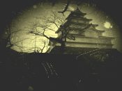 夕暮れの鶴ヶ城